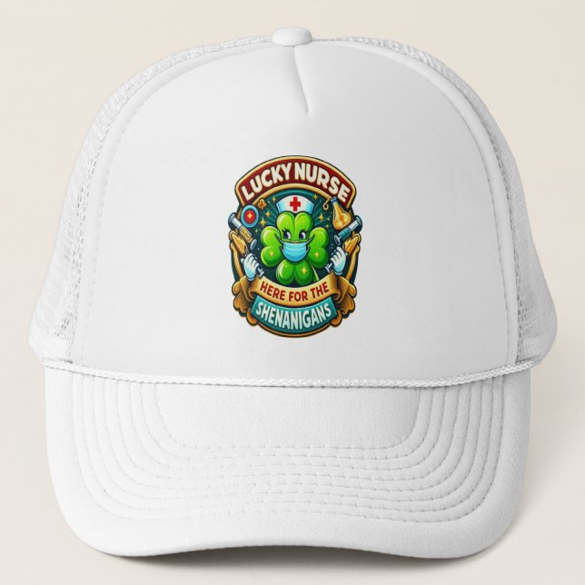 Gorra De Camionero Shamrock Adored Lucky Nurse shenanigan (Anverso)