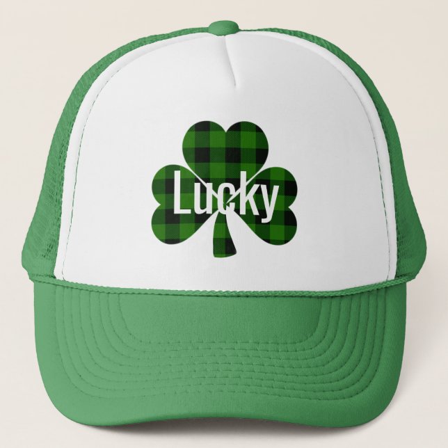 Gorra De Camionero Shamrock de St. Patty | yegua verde (Anverso)
