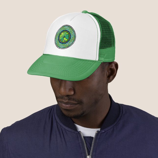 Gorra De Camionero Shamrock irlandés (In situ)