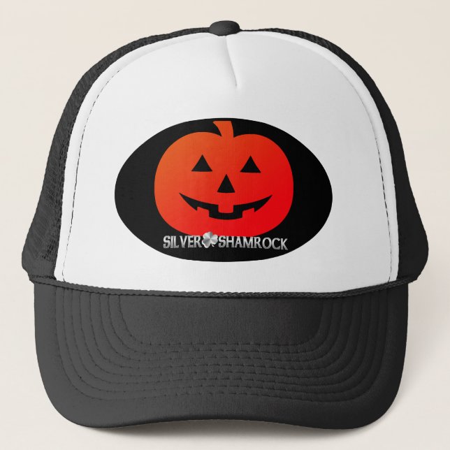 Gorra De Camionero Shamrock plateado Jack O'Lanternrn (Anverso)