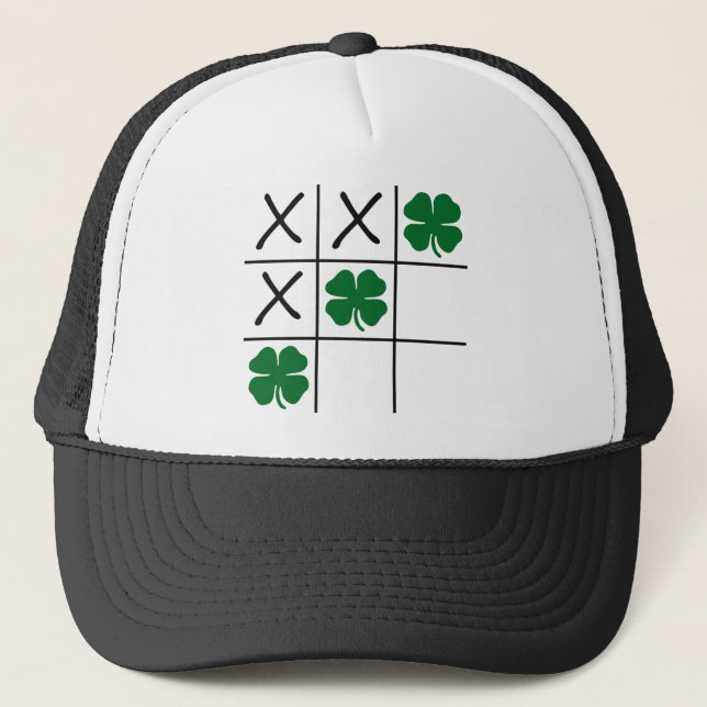 Gorra De Camionero Shamrock Tic Tac Toe (Anverso)