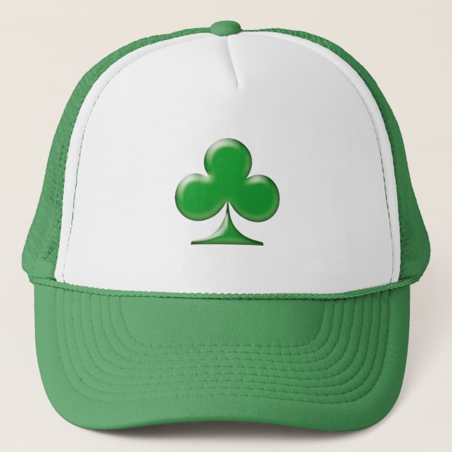 Gorra De Camionero Shamrock verde irlandés del Día de San Patricio (Anverso)