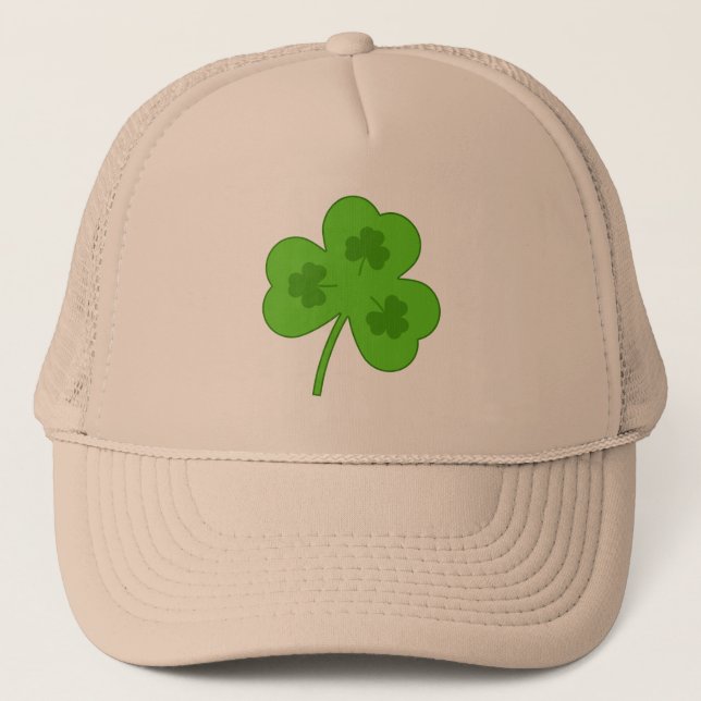 GORRA DE CAMIONERO SHAMROCK VERDE LEAF ST PATRICK'S DAY TRUCKER HAT (Anverso)