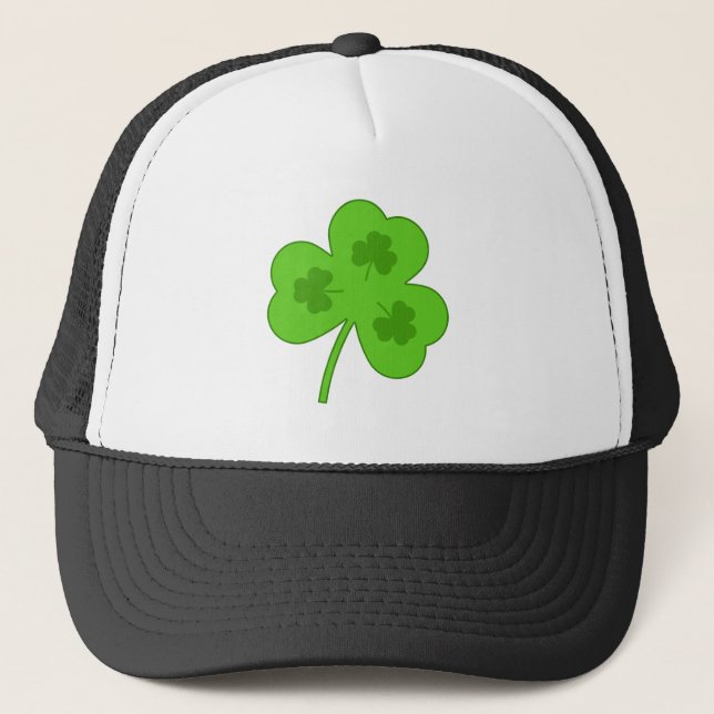 GORRA DE CAMIONERO SHAMROCK VERDE LEAF ST PATRICK'S DAY TRUCKER HAT (Anverso)