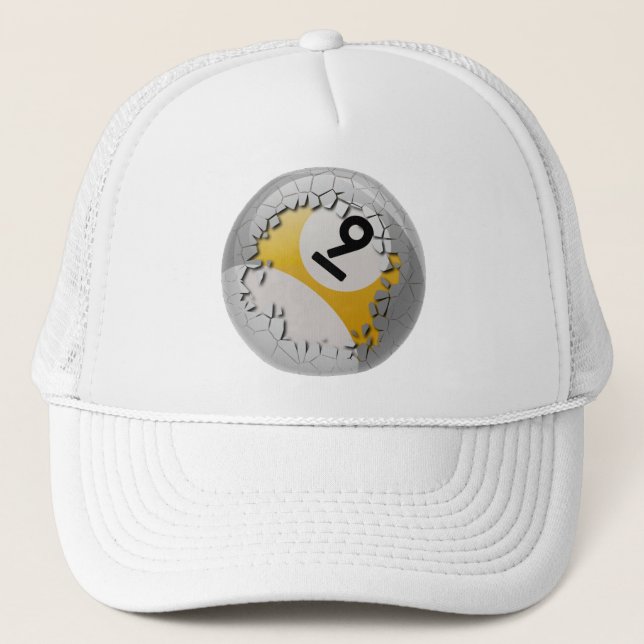 Gorra De Camionero Shell agrietado explota la bola de billar del (Anverso)