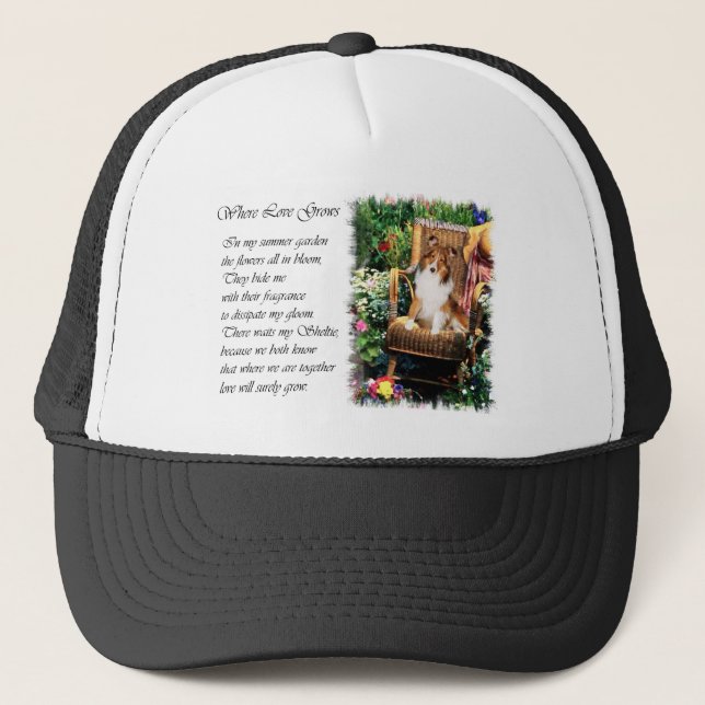 Gorra De Camionero Shetland Sheepdog Sheltie Art Gifts (Anverso)