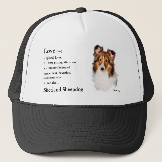 Gorra De Camionero Shetland Sheepdog Sheltie Gifts (Anverso)