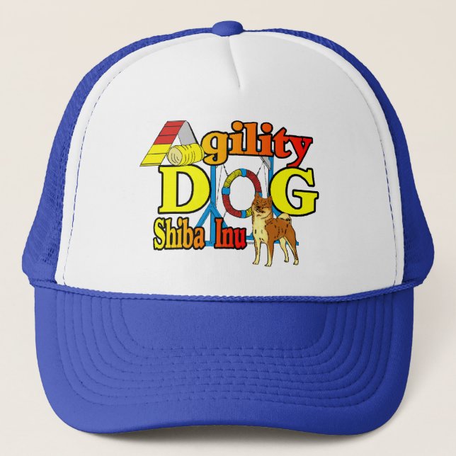 Gorra De Camionero Shiba Inu Agility (Anverso)