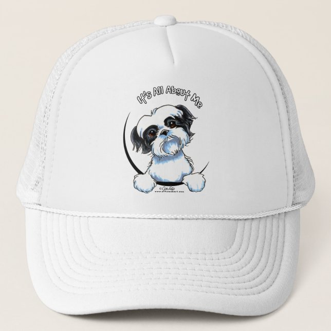Gorra De Camionero Shih Tzu IAAM negro/blanco (Anverso)