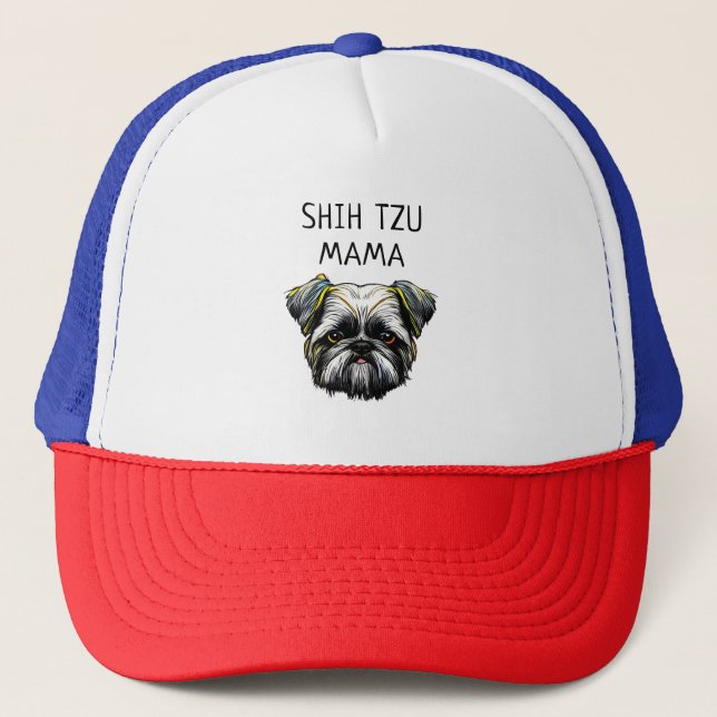Gorra De Camionero Shih Tzu Mama (Anverso)