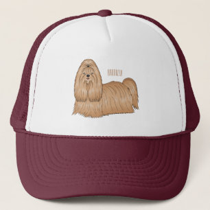 Gorra De Camionero Shih tzu personalizado de pelo largo ilustracion