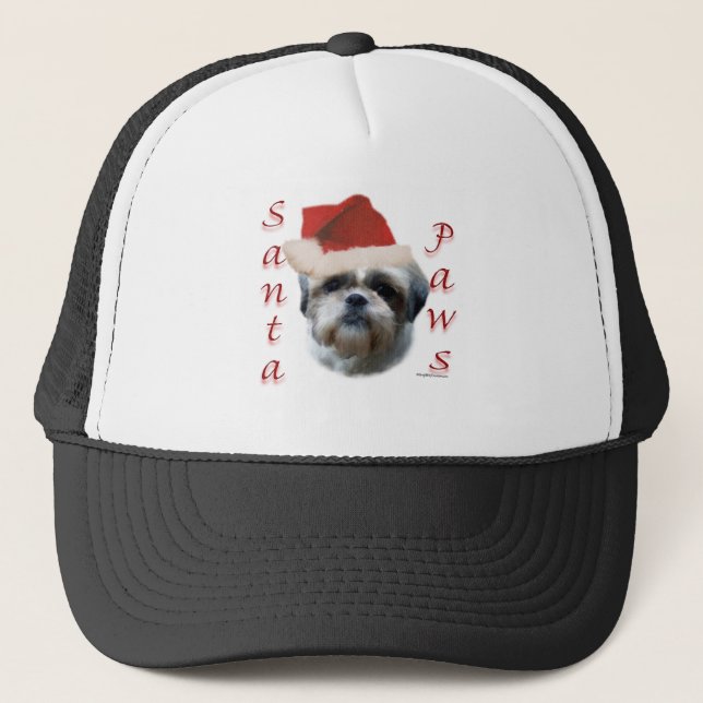 Gorra De Camionero Shih Tzu Santa Paws (Anverso)