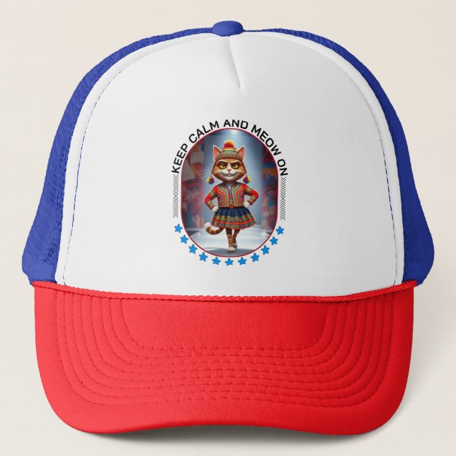 Gorra De Camionero show de moda de gatos divertidos (Anverso)