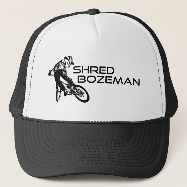 Gorra De Camionero Shred Bozeman Montana Mountain Biking (Anverso)