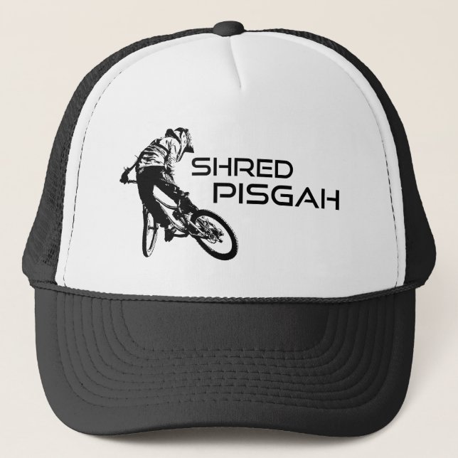 Gorra De Camionero Shred Pisgah North Carolina Mountain Bicicleta (Anverso)
