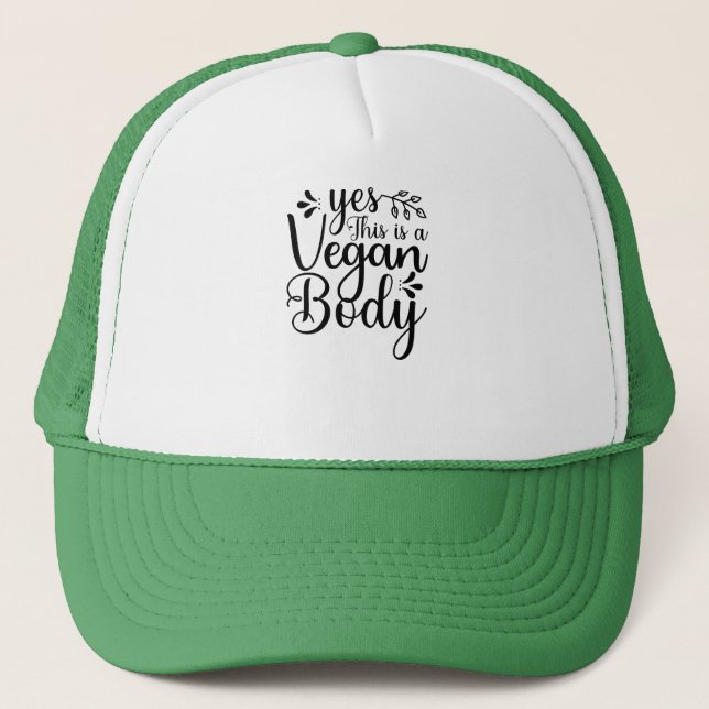 Gorra De Camionero Sí, este es un cuerpo vegano (Anverso)