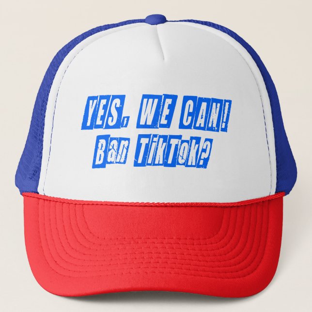 Gorra De Camionero sí podemos, prohibir tiktok (Anverso)