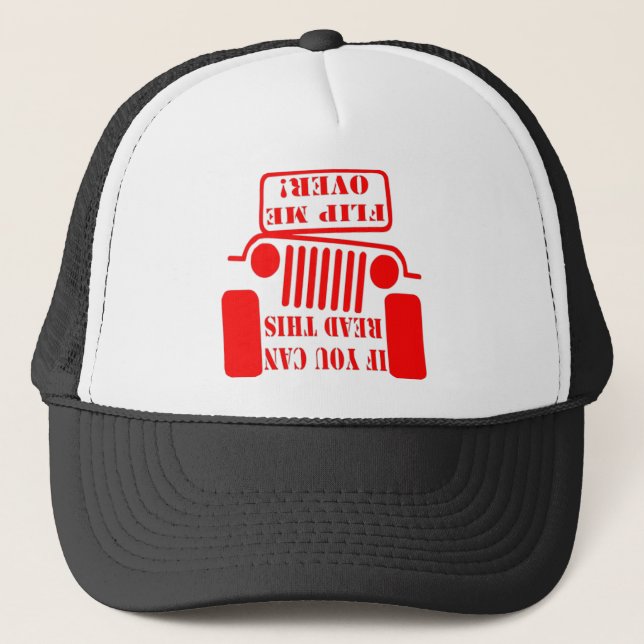 Gorra De Camionero Si Puedes Leer Este Voltear Sobre 4 x 4 (Anverso)