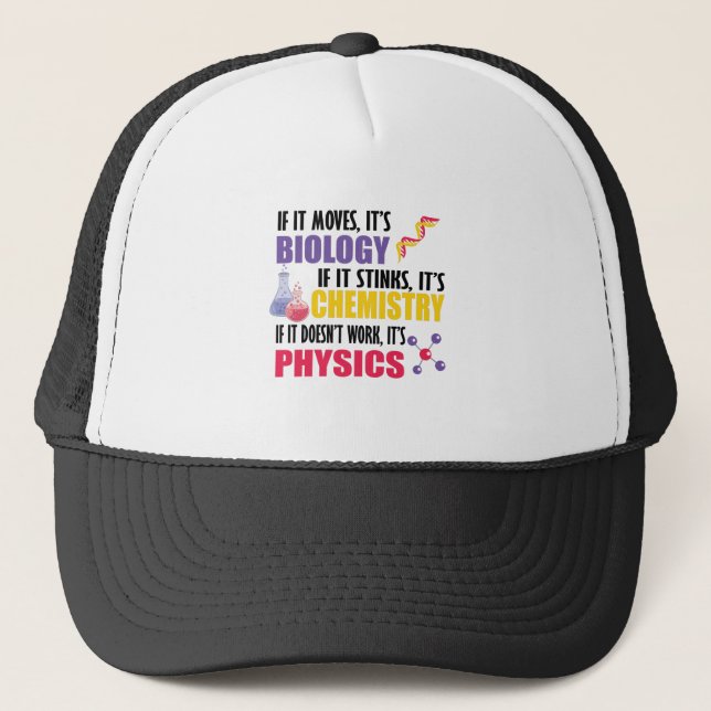 Gorra De Camionero Si se mueve es biología (Anverso)