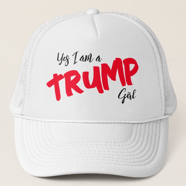 Gorra De Camionero Sí, soy Chica de Trump (Anverso)