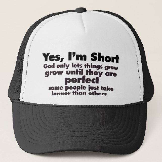 Gorra De Camionero Sí, soy CORTO (Anverso)