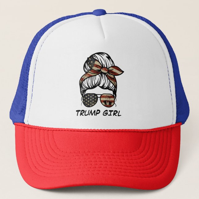 Gorra De Camionero Sí, soy un Chica de Trump que lo supere - eleccion (Anverso)
