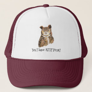 Gorra De Camionero 'Sí, Tengo Actitud' Cita arte para los amantes de 