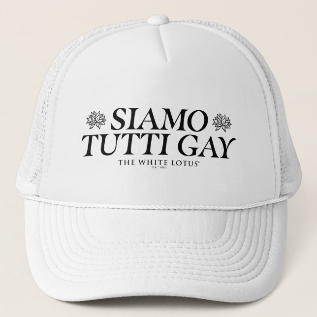 Gorra De Camionero Siamo Tutti Gay - El Lotus blanco (Anverso)