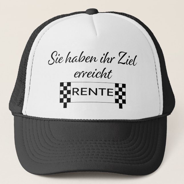 Gorra De Camionero Sie haben ihren Ziel erreicht Rente (Anverso)