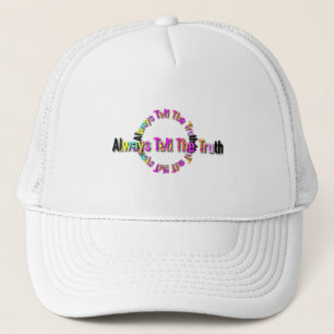 Gorra De Camionero Siempre diga la verdad Hombre Blanco