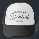 Gorra De Camionero Siempre he sido una tipografía moderna y esencial<br><div class="desc">Siempre he sido diseño moderno de tipografía divertida. Permanecer en casa salva vidas, el distanciamiento social o el trabajador clave esencial. Diseño de tipografía gráfica moderna. Trae tu mensaje de una manera brillante, divertida y positiva con este regalo colorido. Ideal para enfermeras, médicas, farmacéuticos, obreros o cualquier otro trabajador clave...</div>