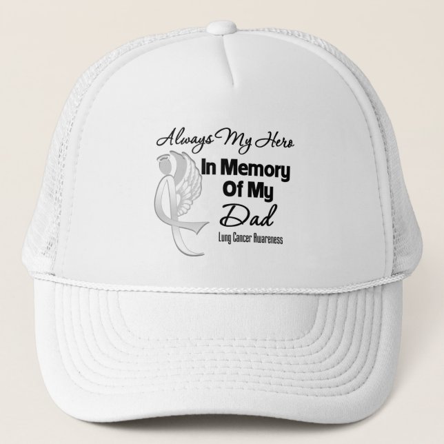 Gorra De Camionero Siempre mi héroe en memoria papá - cáncer de pulmó (Anverso)