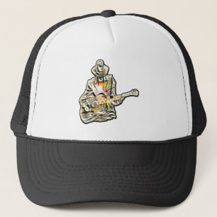 Gorra De Camionero Sienta el Blues - Diseño artístico de guitarra