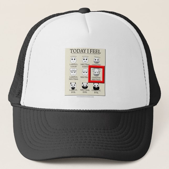 Gorra De Camionero Siento hoy neutral caótico (Anverso)
