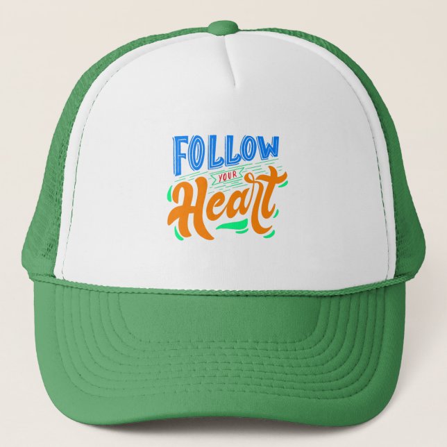 Gorra De Camionero siga su corazón (Anverso)