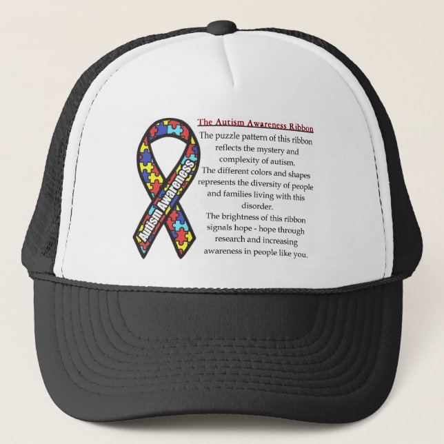 Gorra De Camionero Significado de la cinta del autismo (Anverso)