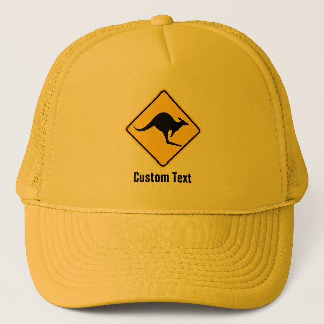 Gorra De Camionero Signo de advertencia canguro (Anverso)