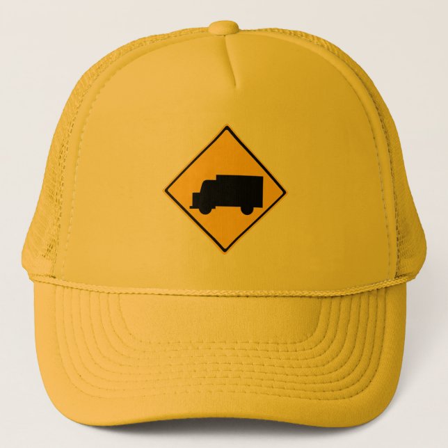 Gorra De Camionero Signo de advertencia de camiones de carretera clás (Anverso)