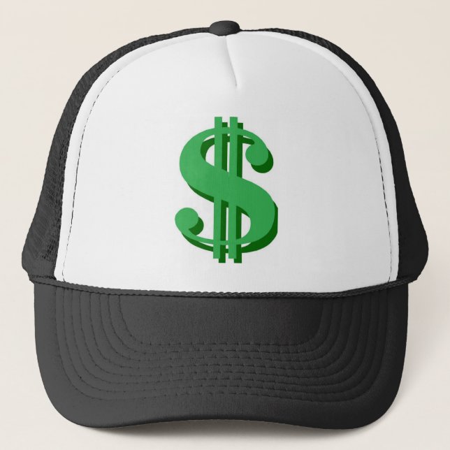 Gorra De Camionero $ signo de dólar (Anverso)