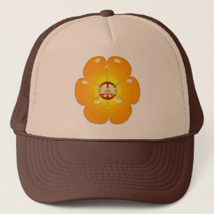 Gorra De Camionero Signo de la paz del flower power
