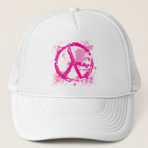 GORRA DE CAMIONERO SIGNO DE LA PAZ RETRO ROSADO