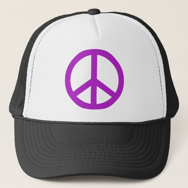 Gorra De Camionero Signo de paz de Lavender (Anverso)