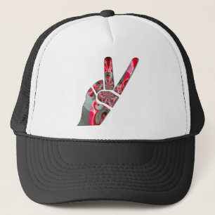Gorra De Camionero Signo de paz de mano