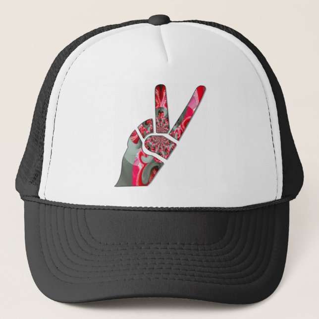 Gorra De Camionero Signo de paz de mano (Anverso)