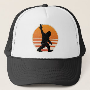 Gorra De Camionero Signo de paz de pie de página retro