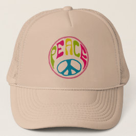Gorra De Camionero Signo de paz hippie