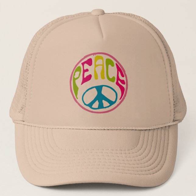 Gorra De Camionero Signo de paz hippie (Anverso)