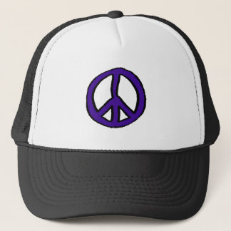 Gorra De Camionero Signo de paz púrpura -