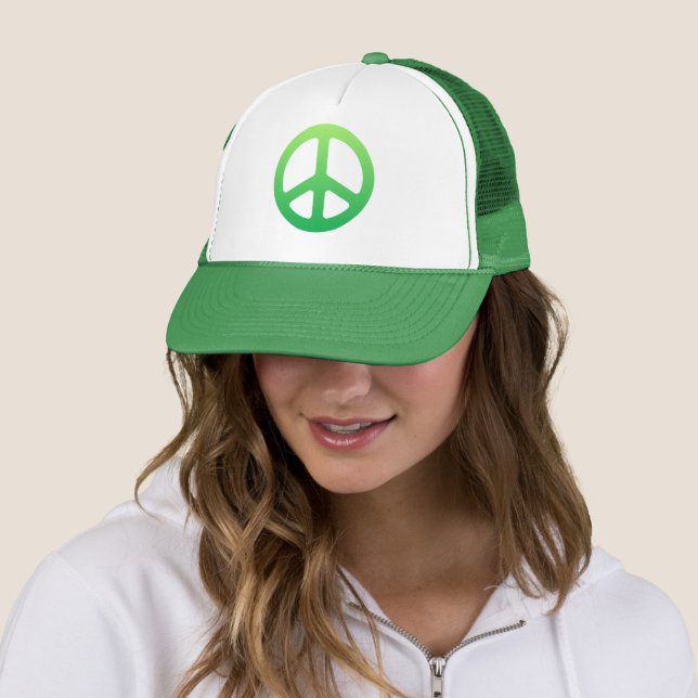 Gorra De Camionero Signo de paz verde (In situ)