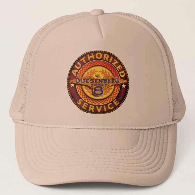 Gorra De Camionero Signo de servicio Duesenberg recto 8 (Anverso)